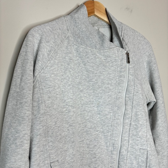 Lululemon Back To It Wrap Jacket Heathered Vapor Light Gray White Size 8 - Picture 3 of 14